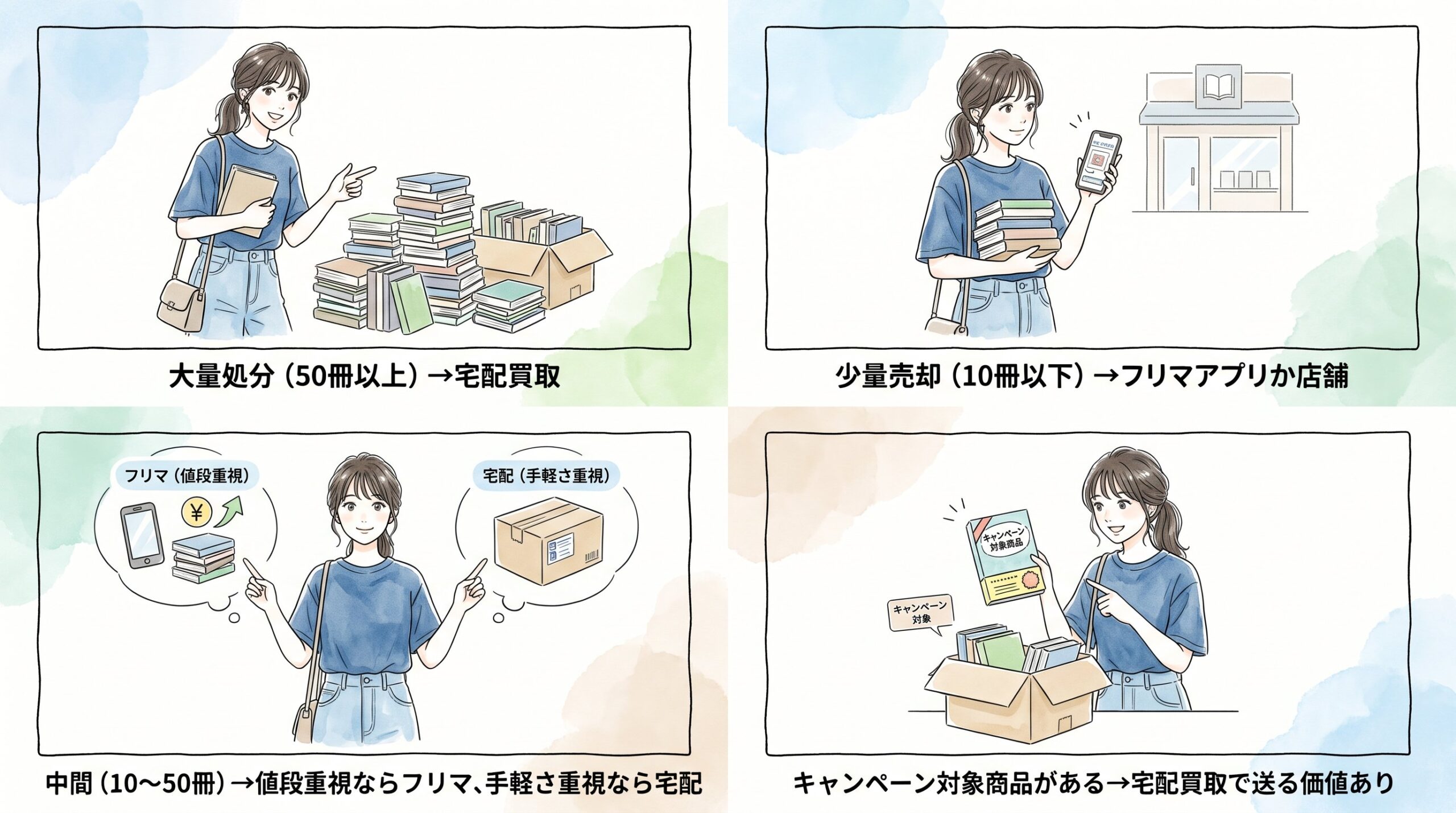 大量処分か少量売却かで判断を変えるのイメージ画像